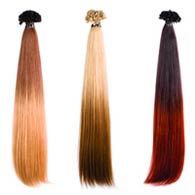 Two-tone hair extension colors
